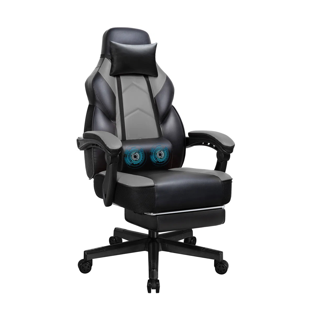 Adjustable Gaming Chair Reclining Ergonomic Swiveling PC & Racing Gaming Chair with Footrest