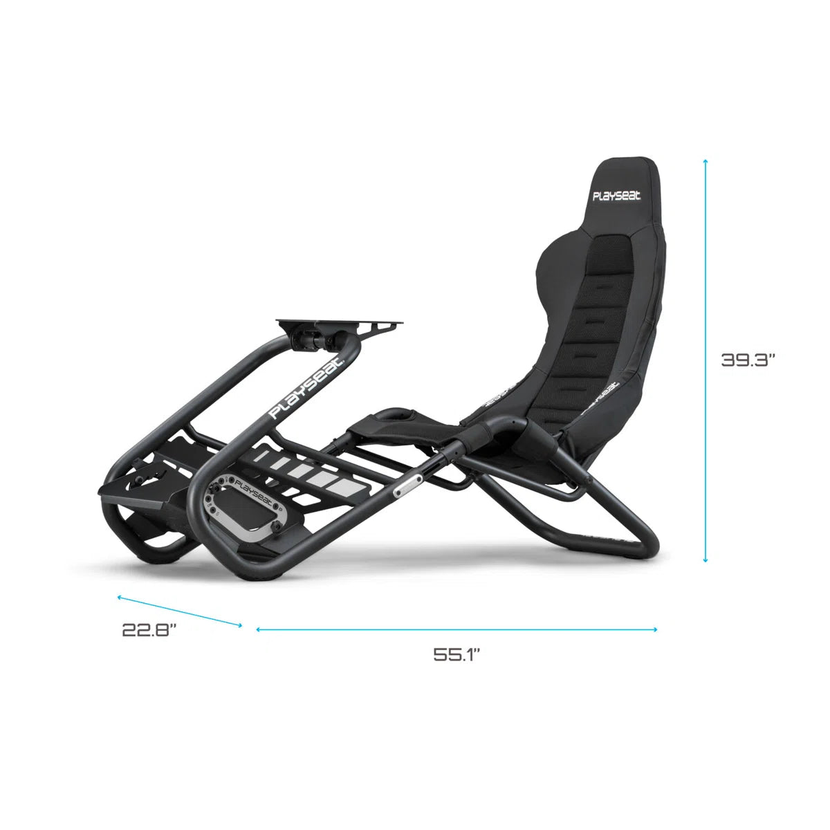 Trophy Lightweight Carbon Quality Steel Racing Simulator Cockpit with Innovative ActiFit™ Fabric and Open Cockpit Design