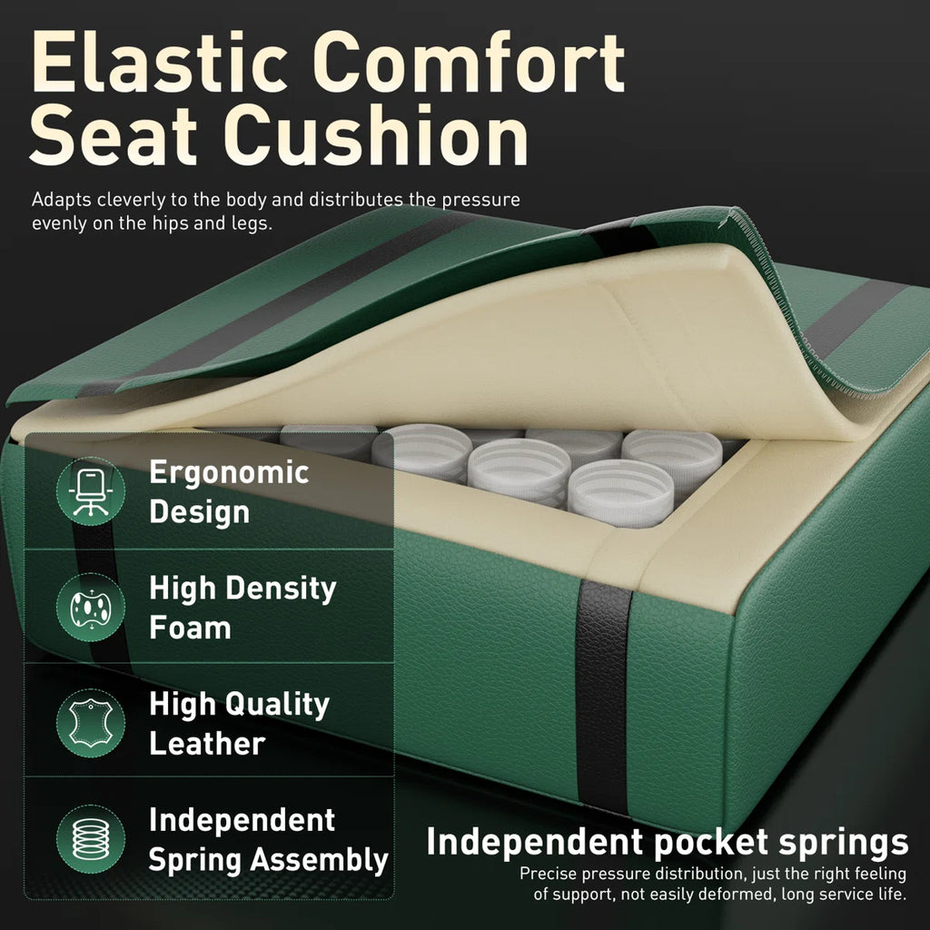 Ergonomic Video Game Seat with 360° Swivel & Lumbar Massage