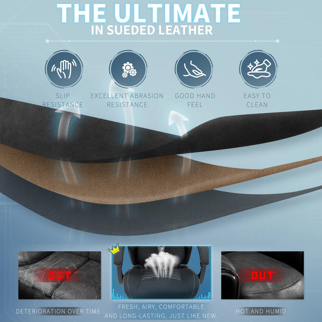 Gaming Chair with Heating Massage, Ergonomic Computer Chair for Adult, 350 Lbs